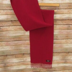 Superior 100% Cashmere Maroon Scarf W:12" x L:58" Unisex
